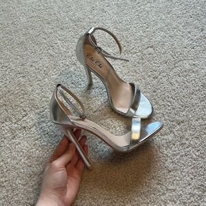 Chi Chi London Silver Stilettos